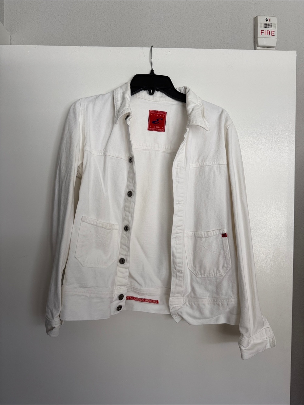 Agolde White Denim Jacket Size S Minimalist Everyday Layer